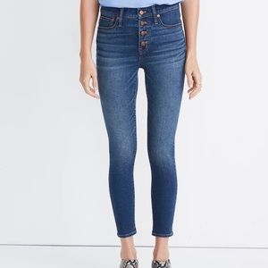 9" Mid-Rise Skinny Crop Jeans: Button-Front TENCEL™ Denim Edition